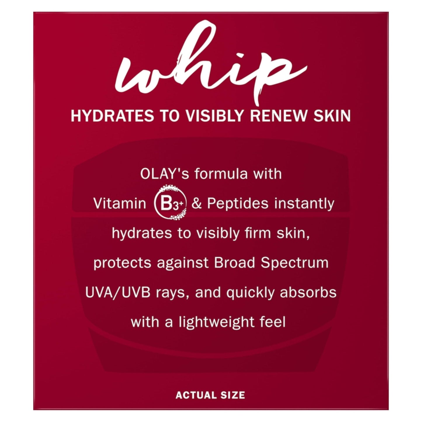 Olay Regenerist Whip Face Moisturizer Cream with Sunscreen SPF 25, 1.7 oz - Maple Wellness Supplements