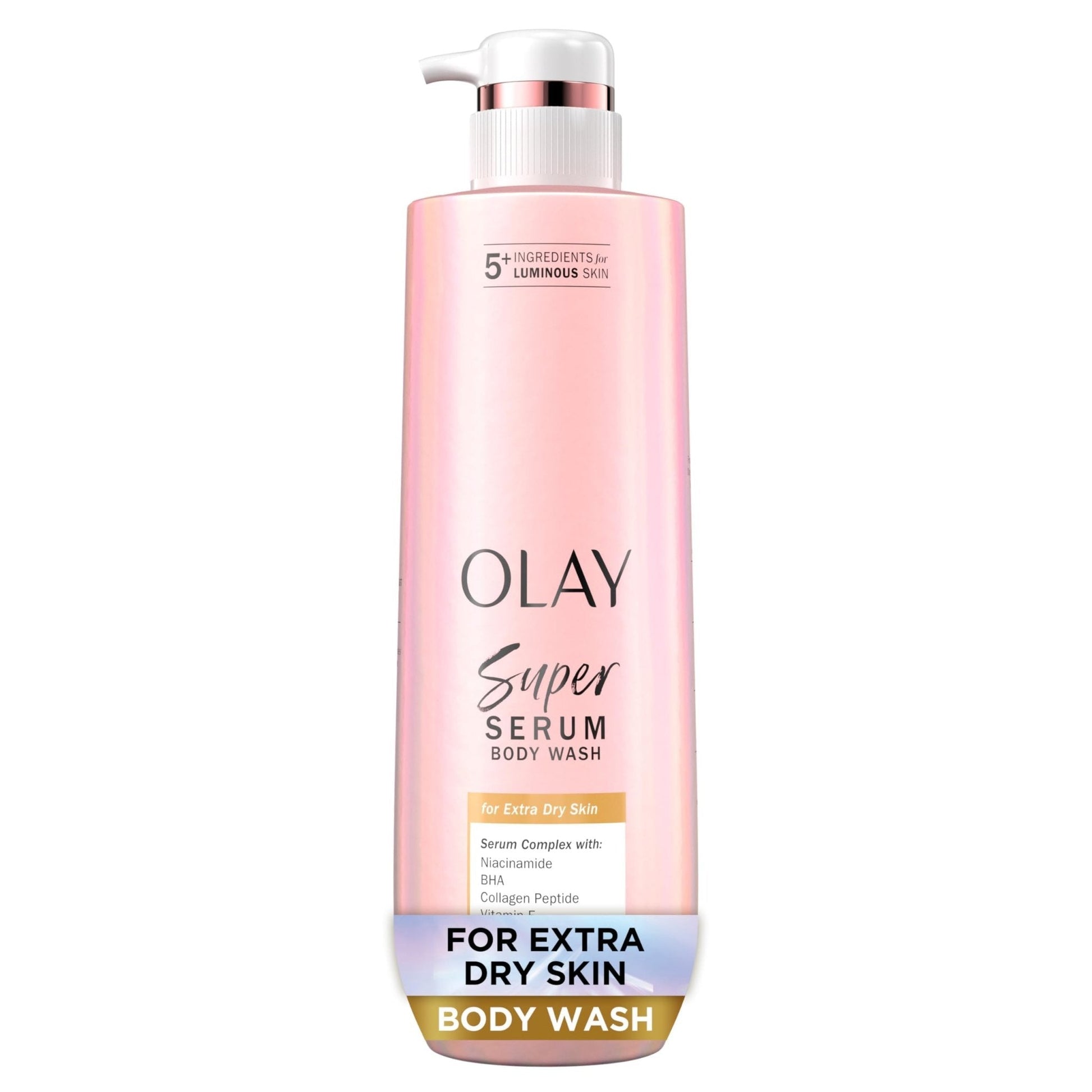 Olay Super Serum Body Wash for Extra Dry Skin, 24hr Long Lasting Hydration, 5+ Ingredient - Maple Wellness Supplements