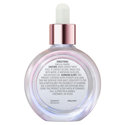 Olay Super Serum - Glow Serum for Face - Activated Niacinamide, Vitamin C & E, Collagen Peptide, AHA - 5-in-1 Benefits - Brightens, Hydrates, Smooths, Firms, Evens Tone, Proactive Anti-Aging, 1.7 Oz - Maple Wellness Supplements