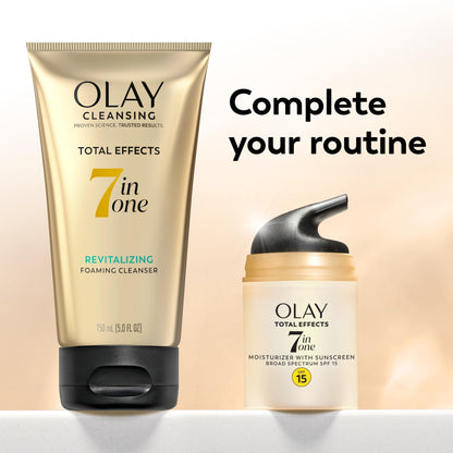 OLAY Total Effects 7-in-1 Anti-Aging Face Moisturizer with SPF 15, Fragrance-Free 1.7 oz - Maple Wellness Supplements