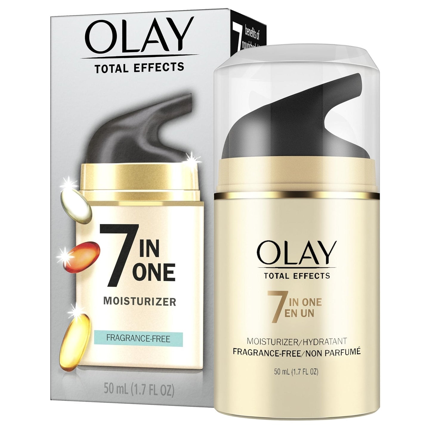 Olay Total Effects Face Moisturizer, Fragrance-Free, 1.7 fl oz - Maple Wellness Supplements