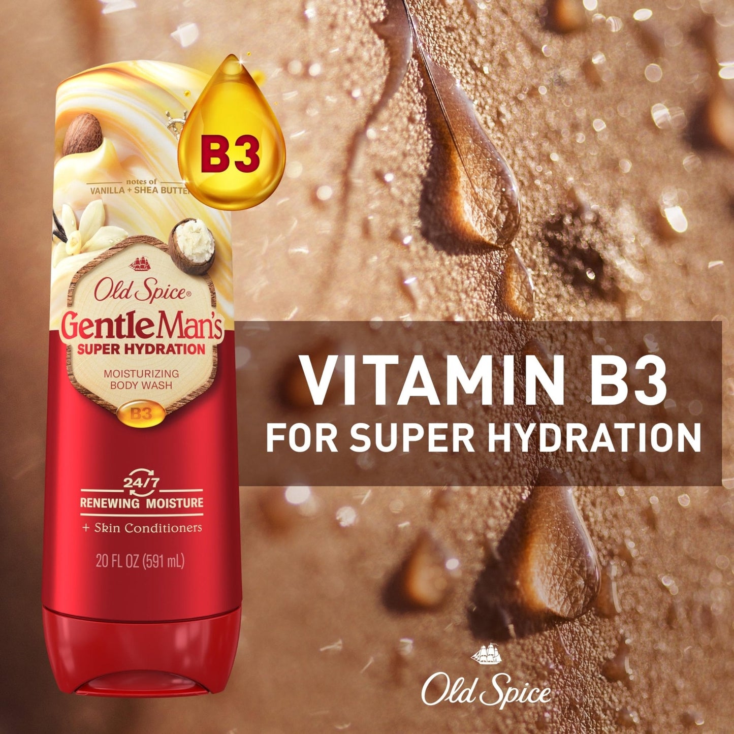 Old Spice Body Wash GentleMan’s Super Hydration for Men, 24/7 Renewing Moisture, Gentle on Skin with Skin Conditioners - Maple Wellness Supplements