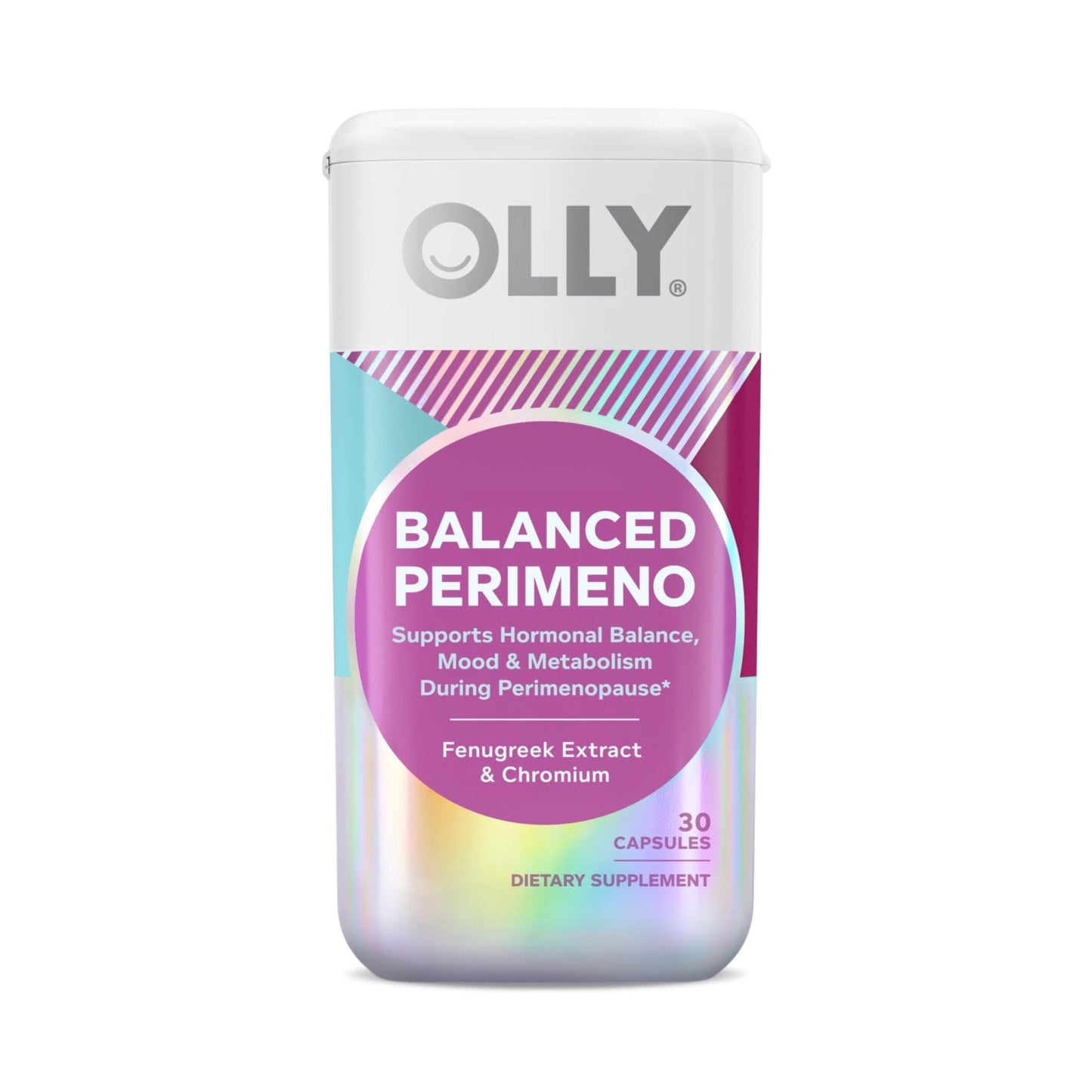 OLLY Balanced Perimeno Capsules, Supports Hormonal Balance, Mood & Metabolism During Perimenopause,* Fenugreek Extract, Chromium, 30 Day Supply - 30 Count - Maple Wellness Supplements