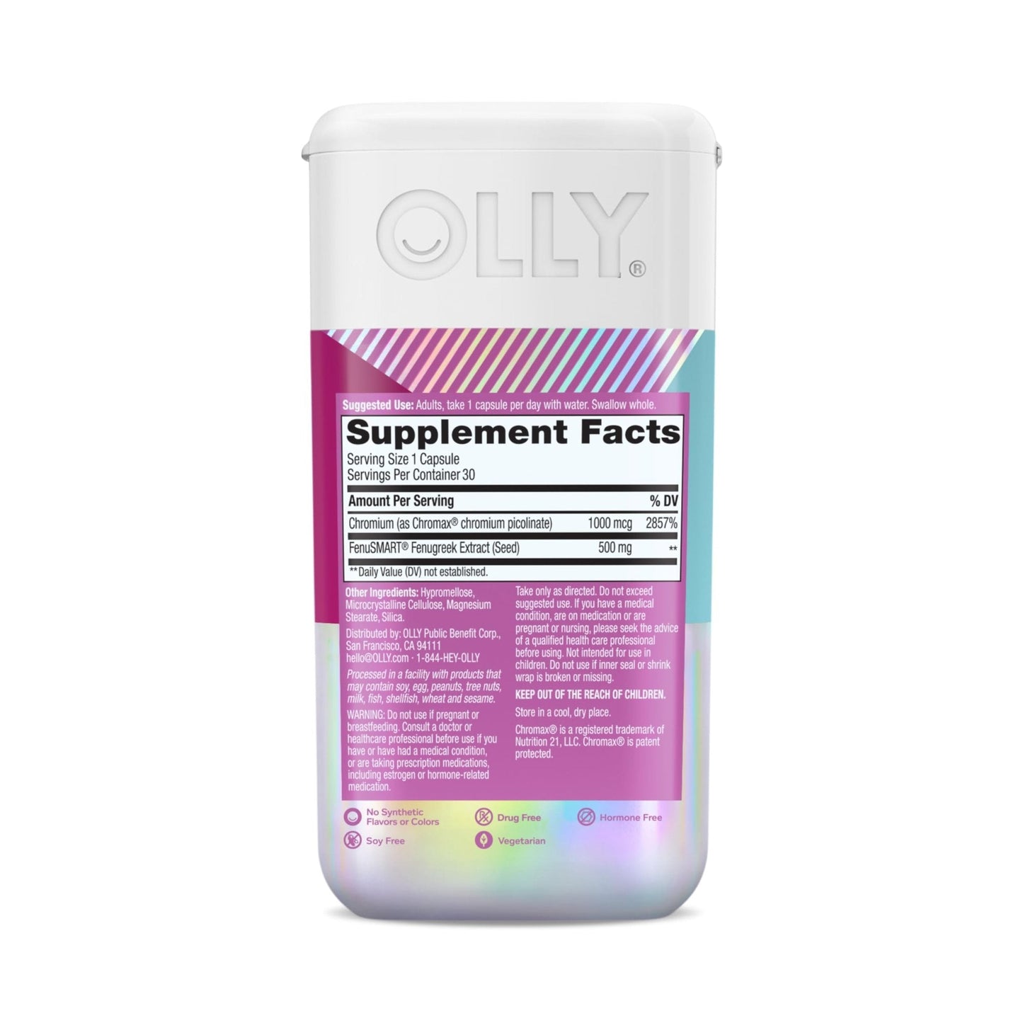 OLLY Balanced Perimeno Capsules, Supports Hormonal Balance, Mood & Metabolism During Perimenopause,* Fenugreek Extract, Chromium, 30 Day Supply - 30 Count - Maple Wellness Supplements