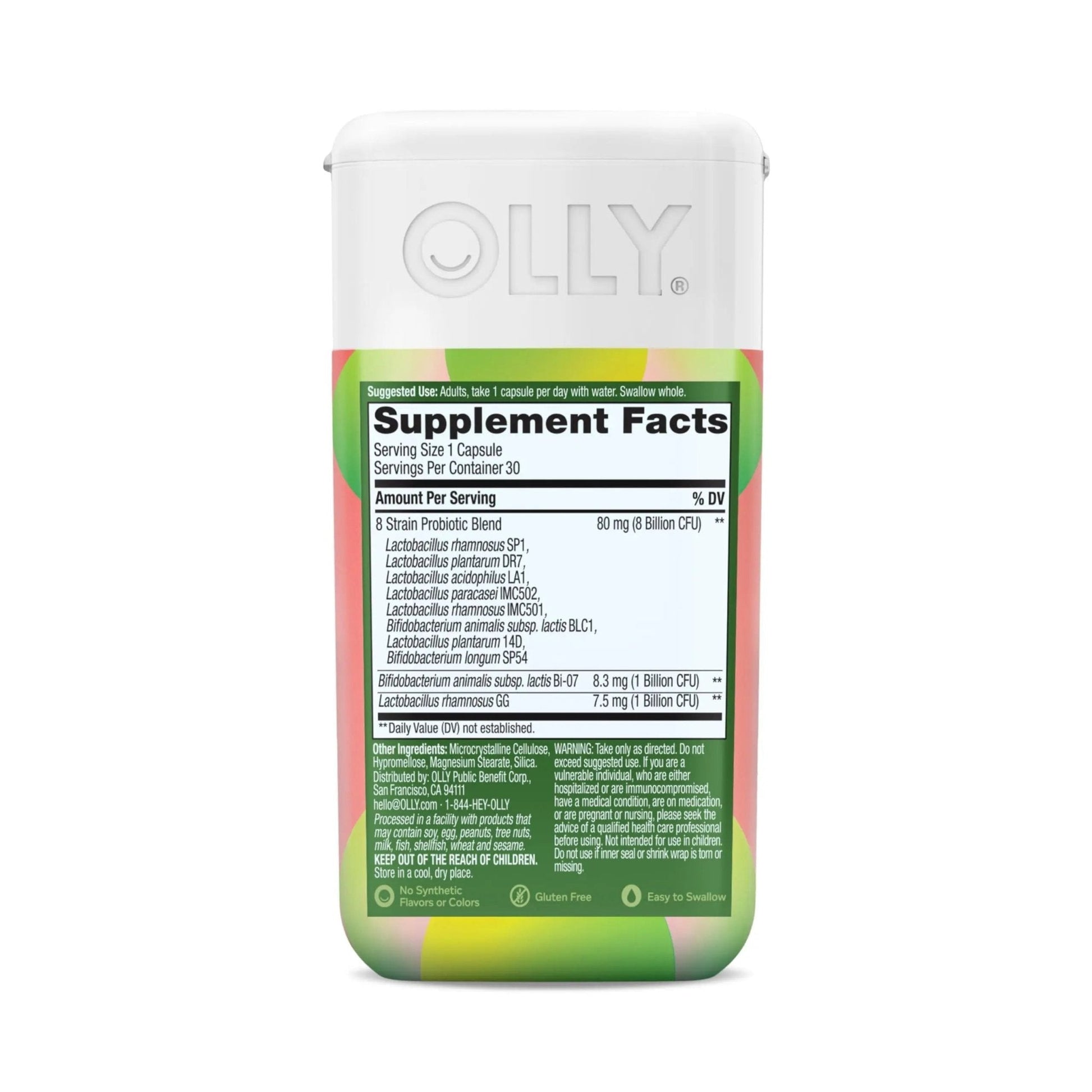 OLLY Big 10 Probiotic, Supports a Healthy Gut Microbiome,* 10 Billion CFUs, 30 Day Supply - 30 Count - Maple Wellness Supplements