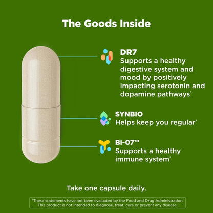 OLLY Big 10 Probiotic, Supports a Healthy Gut Microbiome,* 10 Billion CFUs, 30 Day Supply - 30 Count - Maple Wellness Supplements