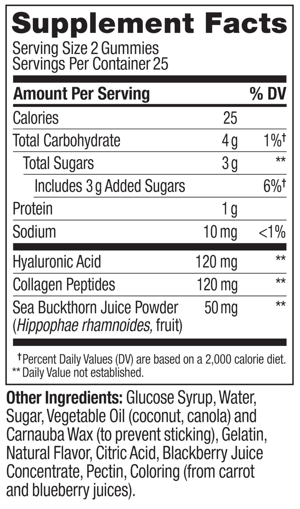 OLLY Glowing Skin Gummy, Hydrated & Youthful Skin,* Hyaluronic Acid, Collagen Peptides, Sea Buckthorn, Plump Berry Flavor - Maple Wellness Supplements