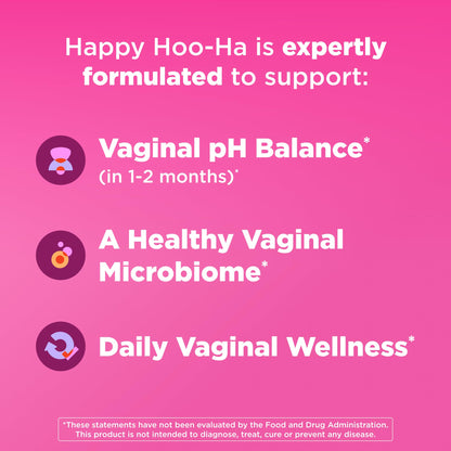 OLLY Happy Hoo-Ha Capsules, Probiotic for Women, Vaginal Health and pH Balance, 10 Billion CFU, Gluten Free - 25 Count - Maple Wellness Supplements