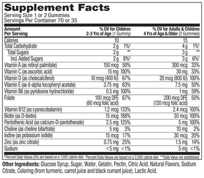 OLLY Kids Multivitamin Gummy Worms, Overall Health and Immune Support, Vitamins and Minerals A, C, D, E, Bs and Zinc, Chewable Supplement - Maple Wellness Supplements