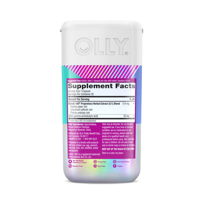 OLLY Mellow Menopause Supplements for Women, Supports Hot Flashes, Vaginal Dryness & Occasional Mood Swings,* Estro-G100®, GABA, Vegan Capsules, 1 Month Supply - 30 Count - Maple Wellness Supplements
