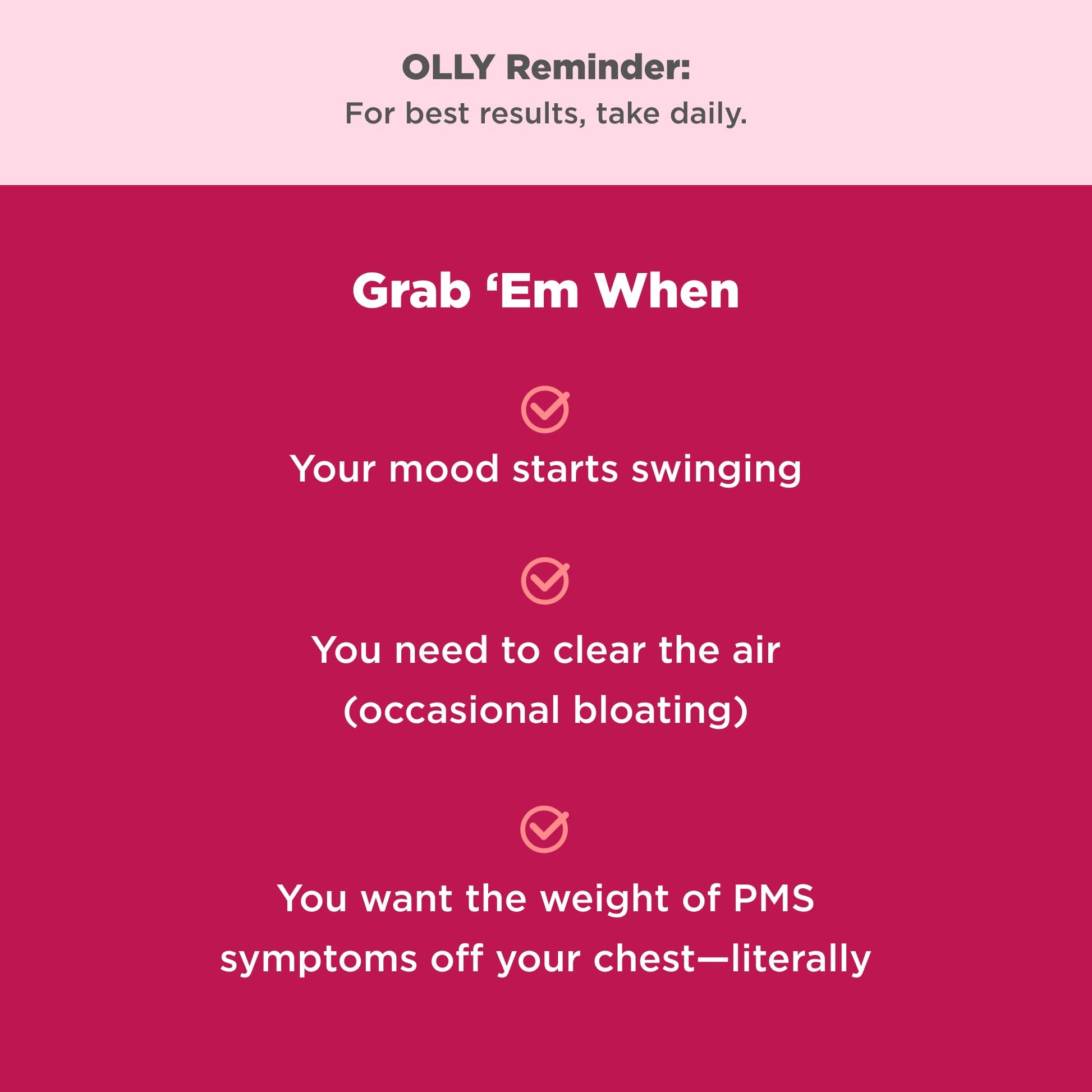 OLLY Period Hero Gummies, PMS Support Supplement,* Chasteberry, Vitamin B6, Calcium, Cran-Raspberry Flavor, 30 Day Supply - 60 Count - Maple Wellness Supplements