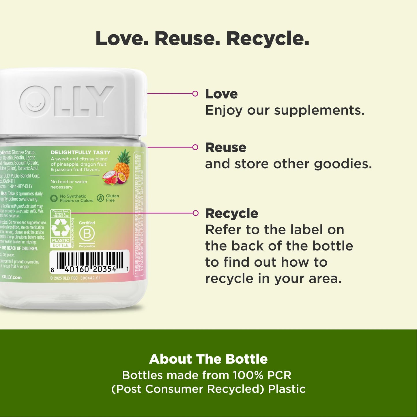 OLLY Supergood Superfoods Gummies, Supports Immune System & Digestive Health,* 15 Superfoods, Prebiotics, Vitamin C, Tropical Bliss Flavor - Maple Wellness Supplements