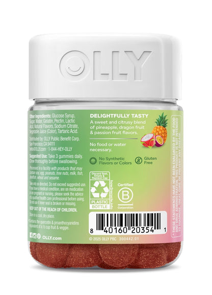 OLLY Supergood Superfoods Gummies, Supports Immune System & Digestive Health,* 15 Superfoods, Prebiotics, Vitamin C, Tropical Bliss Flavor - Maple Wellness Supplements
