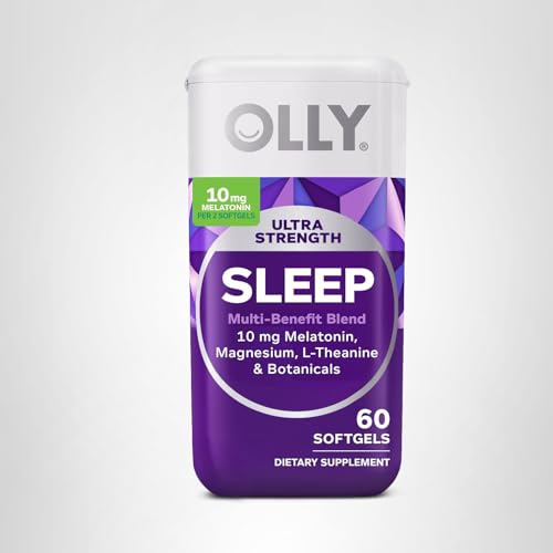 OLLY Ultra Strength Sleep Softgels, 10mg Melatonin, L-Theanine, Chamomile, Magnesium, Lemon Balm, Supports Deep Restful Sleep - Maple Wellness Supplements