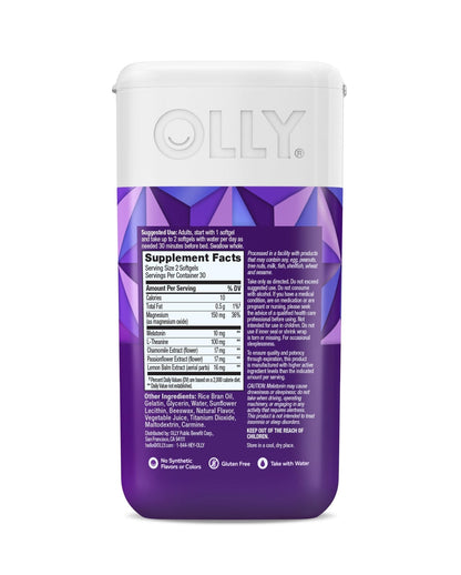 OLLY Ultra Strength Sleep Softgels, 10mg Melatonin, L-Theanine, Chamomile, Magnesium, Lemon Balm, Supports Deep Restful Sleep - Maple Wellness Supplements