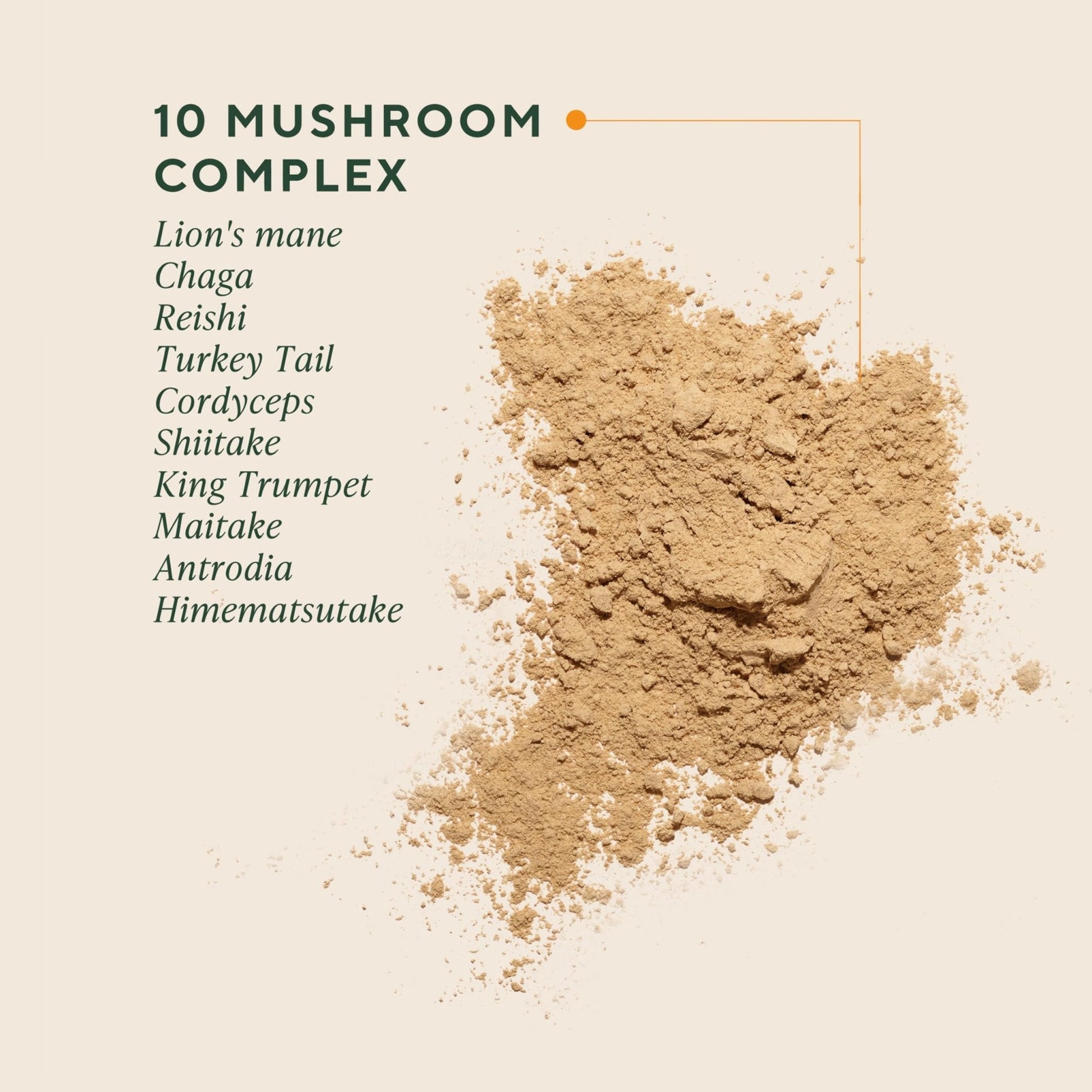 Om Master Blend Mushroom Powder – Organic Mushroom Supplement with 10 Mushrooms and Ashwagandha - Support Immunity, Gut Health & Stress Relief, - Maple Wellness Supplements