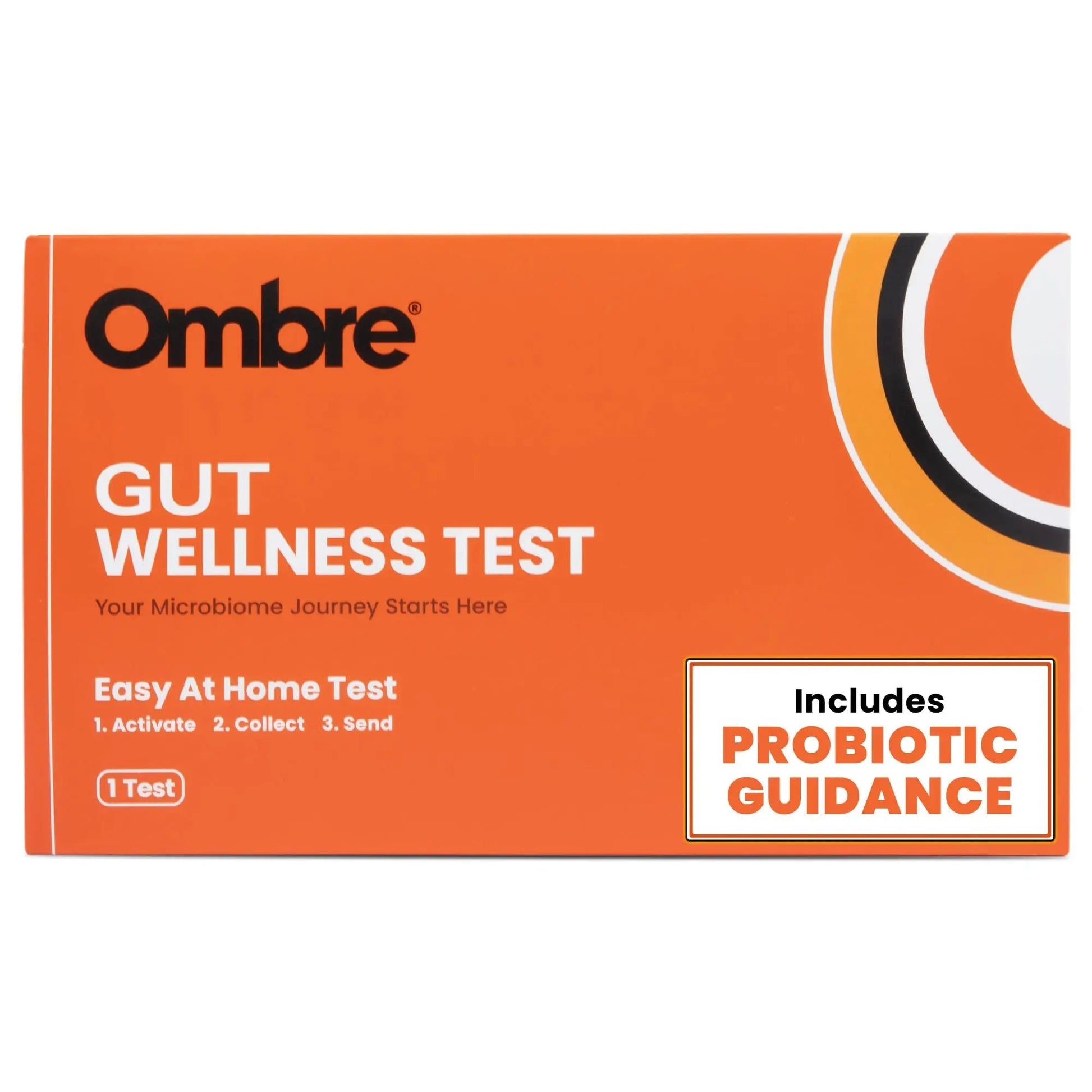 Ombre Gut Health Test Kit - Probiotic Recommender at Home Test for Women & Men - Detailed Custom Gut Microbiome Analysis for Digestive, Immune and Mental Health with Food Suggestions - Maple Wellness Supplements