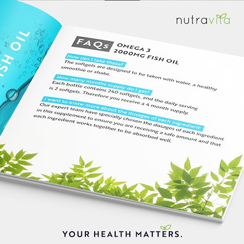 Omega 3 2000mg with 660mg EPA & 440mg DHA per Serving - 240 Softgel Capsules - Maple Wellness Supplements