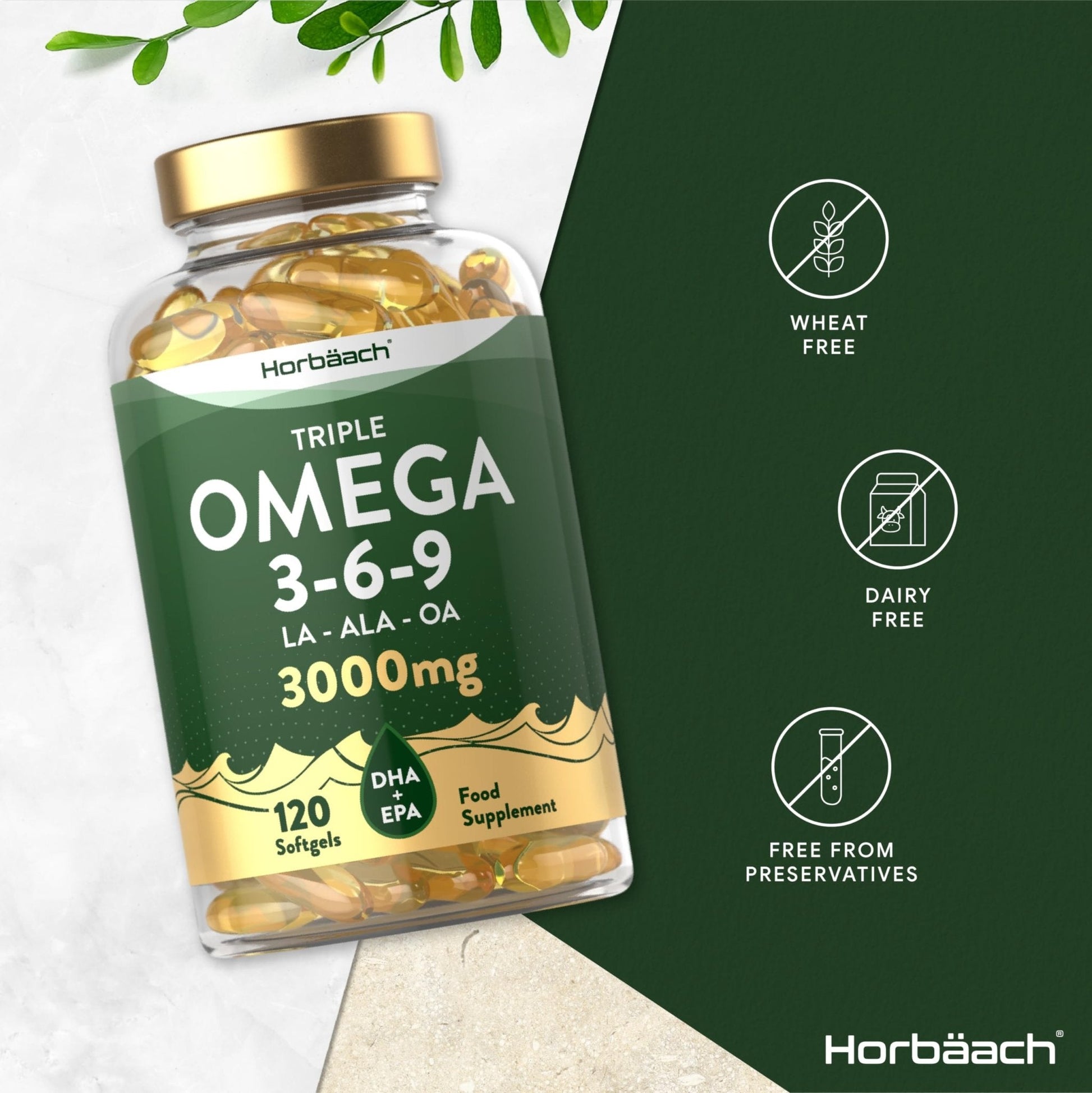 Omega 3 6 9 Capsules High Strength | 3000mg | 120 Softgels | Triple Omega 369 - Maple Wellness Supplements