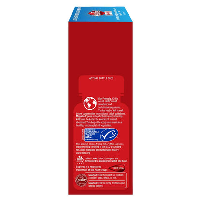 Omega-3 Krill Oil and Joint Supplement - Megared Joint Care 60 softgels - EPA/DHA fatty acids, Antioxidants, Hyaluronic acid, No fishy burp aftertaste as with Fish Oil - Maple Wellness Supplements