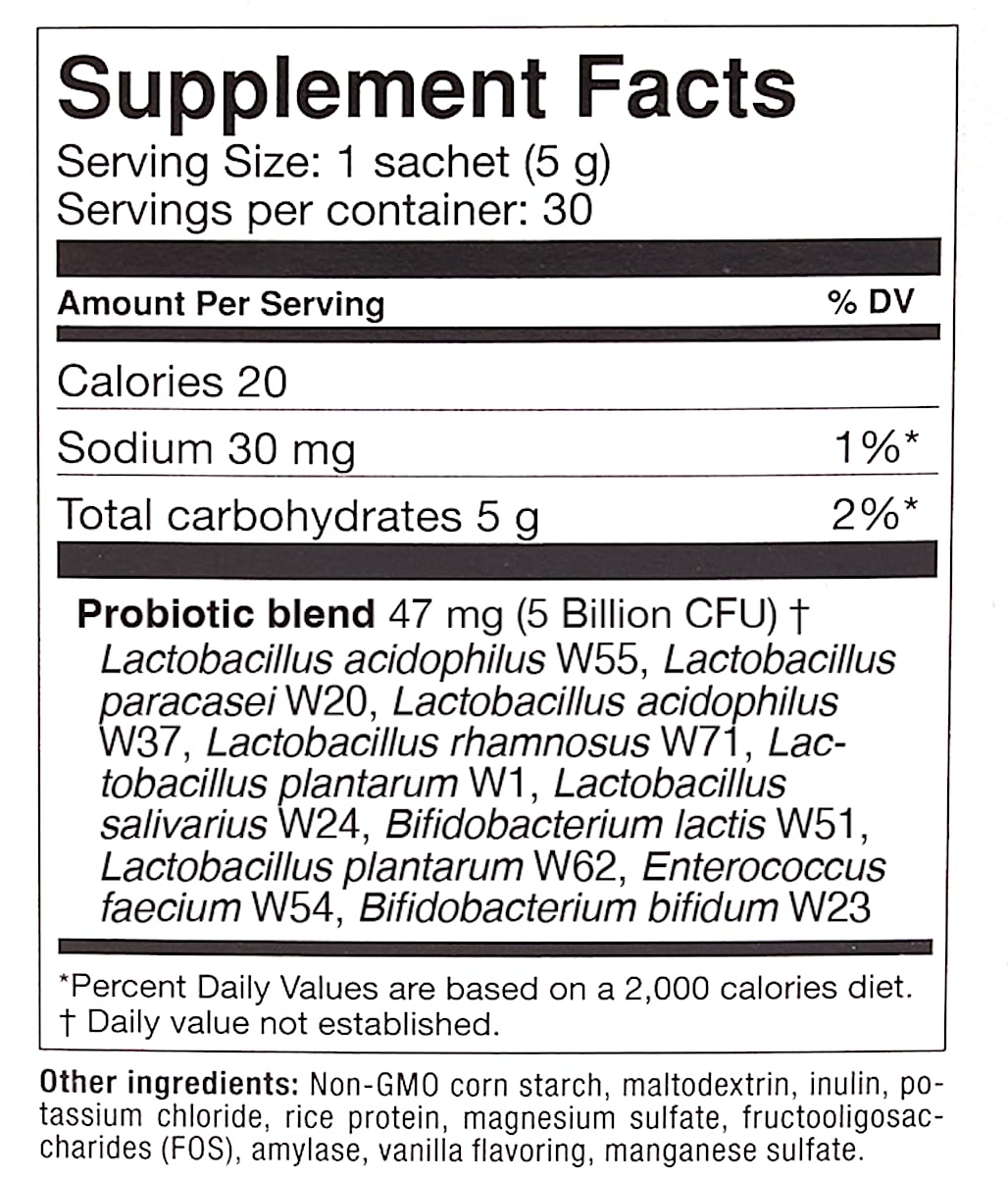 OMNi BiOTiC AB 10 - Clinically Tested Restorative Probiotic - Supports & Restores Gut Flora & Digestion - Digestive Probiotic for Diarrhea - Vegan, Hypoallergenic, Non-GMO (30 Daily Packets) - Maple Wellness Supplements
