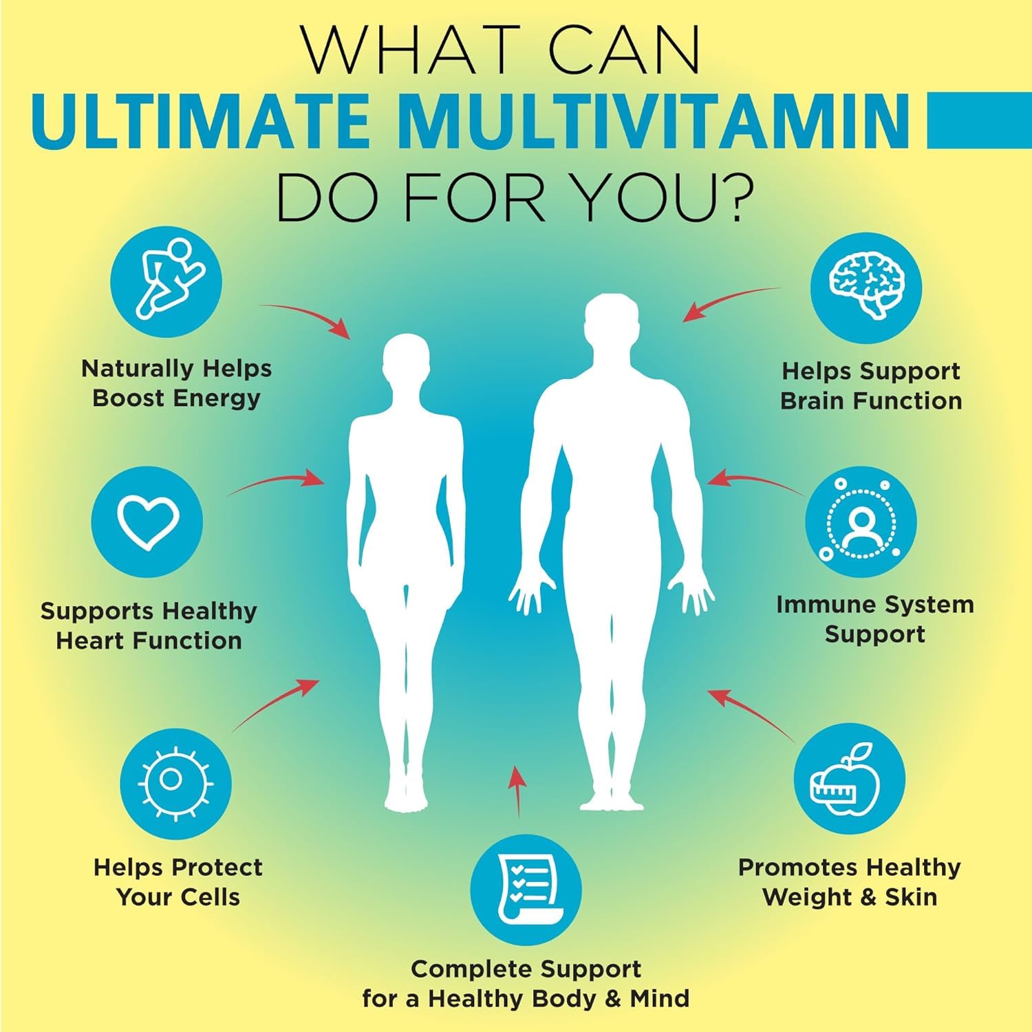 OmniBiotics Ultimate Daily Multivitamin for Women & Men – 34 Essential Ingredients Including Vitamin A, C, D, E, B6, B12, Biotin, Zinc – 120 Vegan Capsules - Maple Wellness Supplements