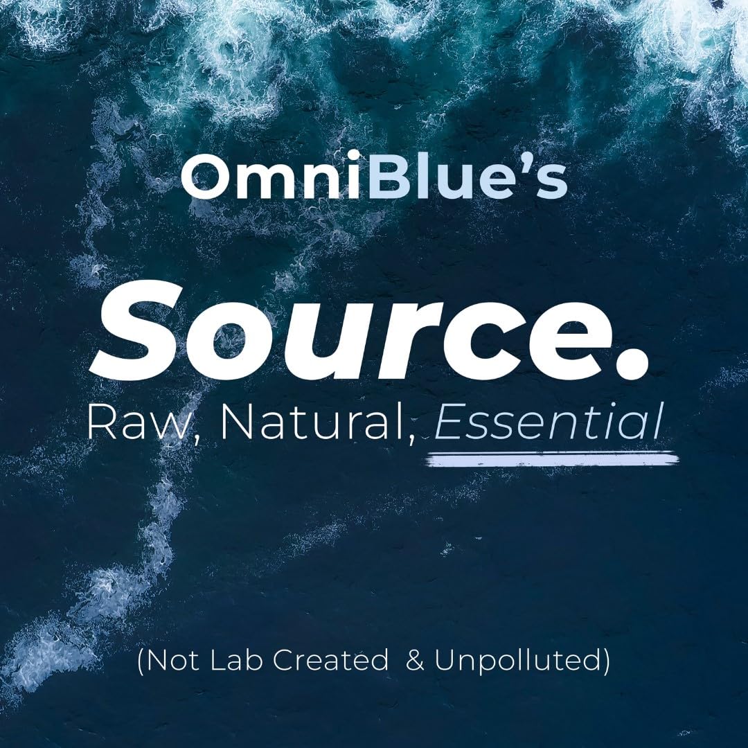 OmniBlue Ocean Minerals - 70+ Trace Minerals & Liquid Magnesium - Potassium, Chloride- Low Sodium - Natural Support for Sleep, Digestion, Regularity, Hydration & Electrolyte Balance (2 oz) - Maple Wellness Supplements