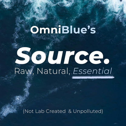 OmniBlue Ocean Minerals - 70+ Trace Minerals & Liquid Magnesium - Potassium, Chloride- Low Sodium - Natural Support for Sleep, Digestion, Regularity, Hydration & Electrolyte Balance (2 oz) - Maple Wellness Supplements