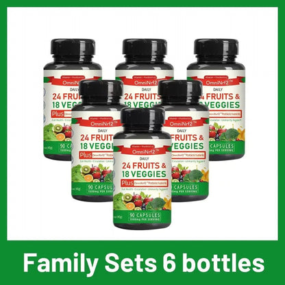 OmniNrf2 Postbiotic Supplement Capsules for Gut Health, Superfood with 24 Fruits & 18 Veggies & Fermented Herbal Plants, 90 Capsules for Antioxidant Support - Maple Wellness Supplements