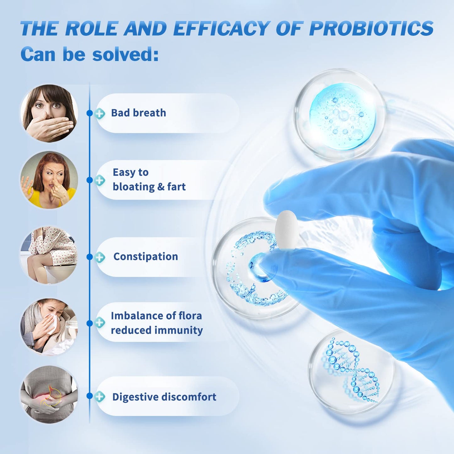 OMOGS Probiotics 90 Billion CFUs 18 Strains, with 3 Organic Prebiotics & Vitamin C, Nutritional Supplement for Women, Men & Kids, Support Metabolism - Maple Wellness Supplements
