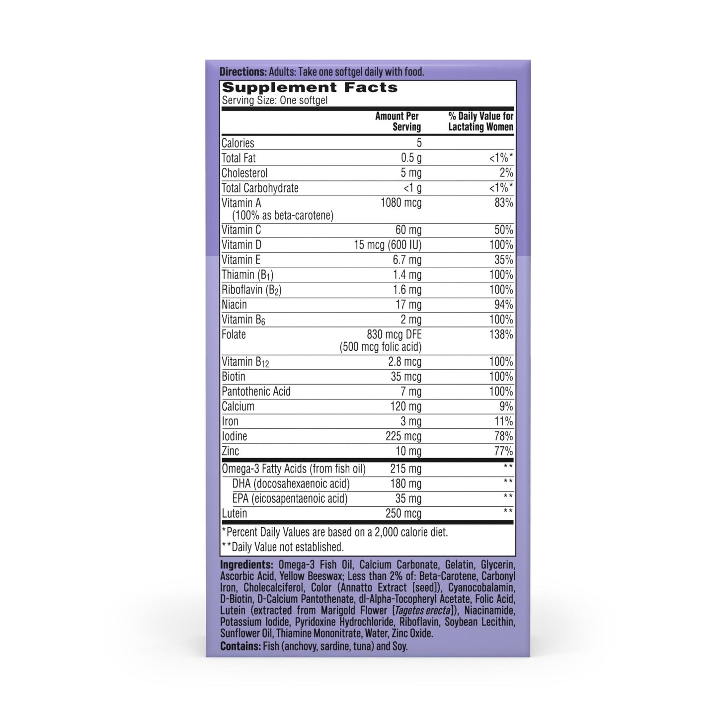 One A Day Postnatal Vitamins for Women, Postnatal Multivitamin with Folic Acid, Omega-3 DHA, B Vitamins, Support Immune Health, Breastfeeding - Maple Wellness Supplements