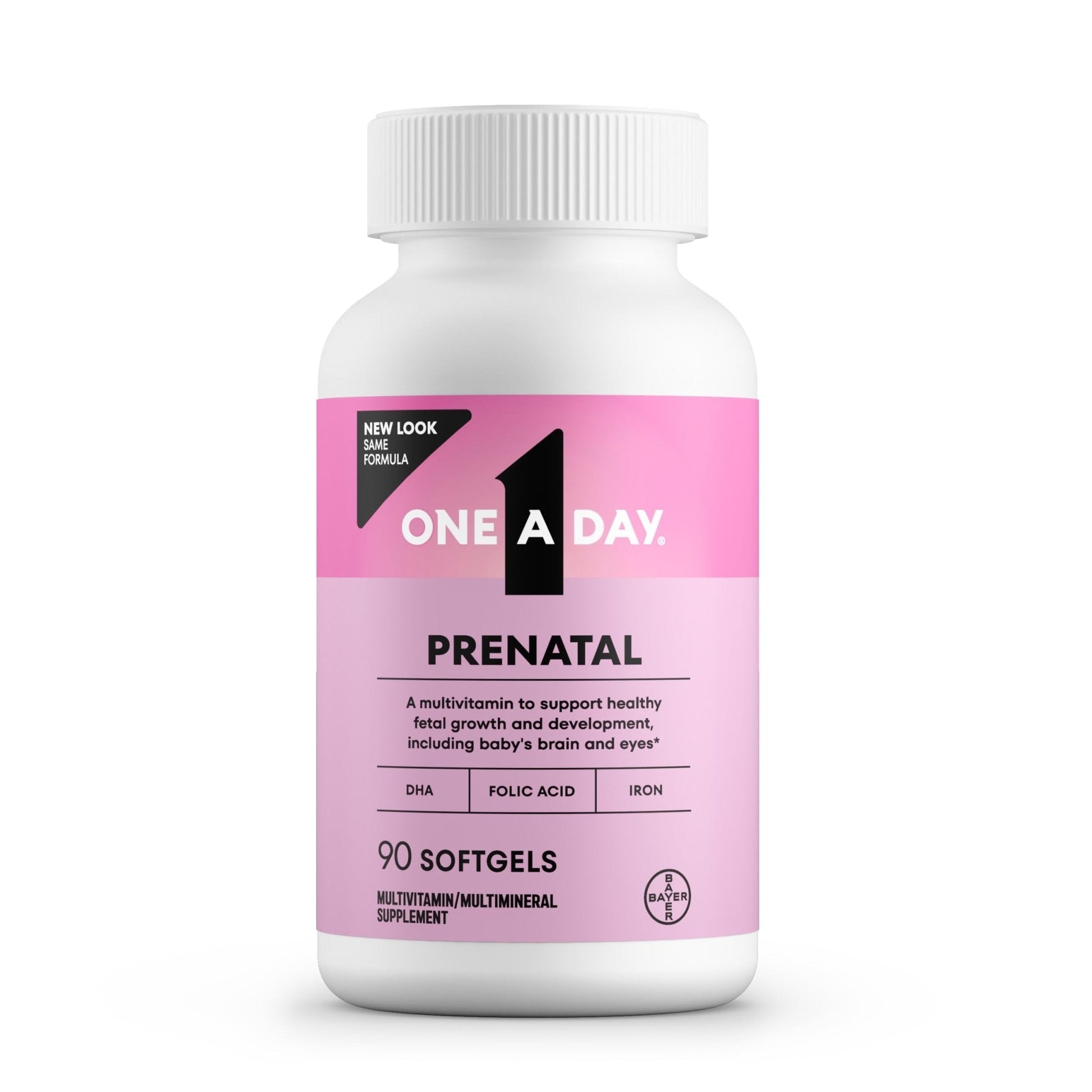 One A Day Prenatal Vitamins- Folic Acid, Iron, Omega- 3 (DHA), Pregnancy Vitamins for Women, Prenatal Multivitamin for Mom and Baby Support - Maple Wellness Supplements