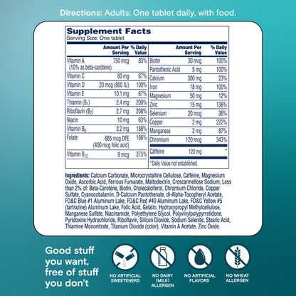 One A Day Women's Active Metabolism Daily Essential, Multivitamin for Women, Metabolism Support, Vitamins for Women with All 8 B-Vitamins, Vitamin D, Magnesium & More,120 Count - Maple Wellness Supplements