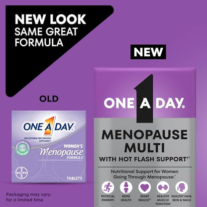 One A Day Women's Menopause Multivitamin with Vitamin A, Vitamin C, Vitamin D, Vitamin E and Zinc for Immune Health Support, Bone health, 50 Count - Maple Wellness Supplements