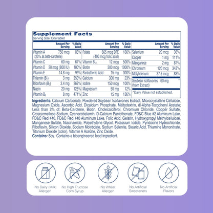 One A Day Women's Menopause Multivitamin with Vitamin A, Vitamin C, Vitamin D, Vitamin E and Zinc for Immune Health Support, Bone health, 50 Count - Maple Wellness Supplements