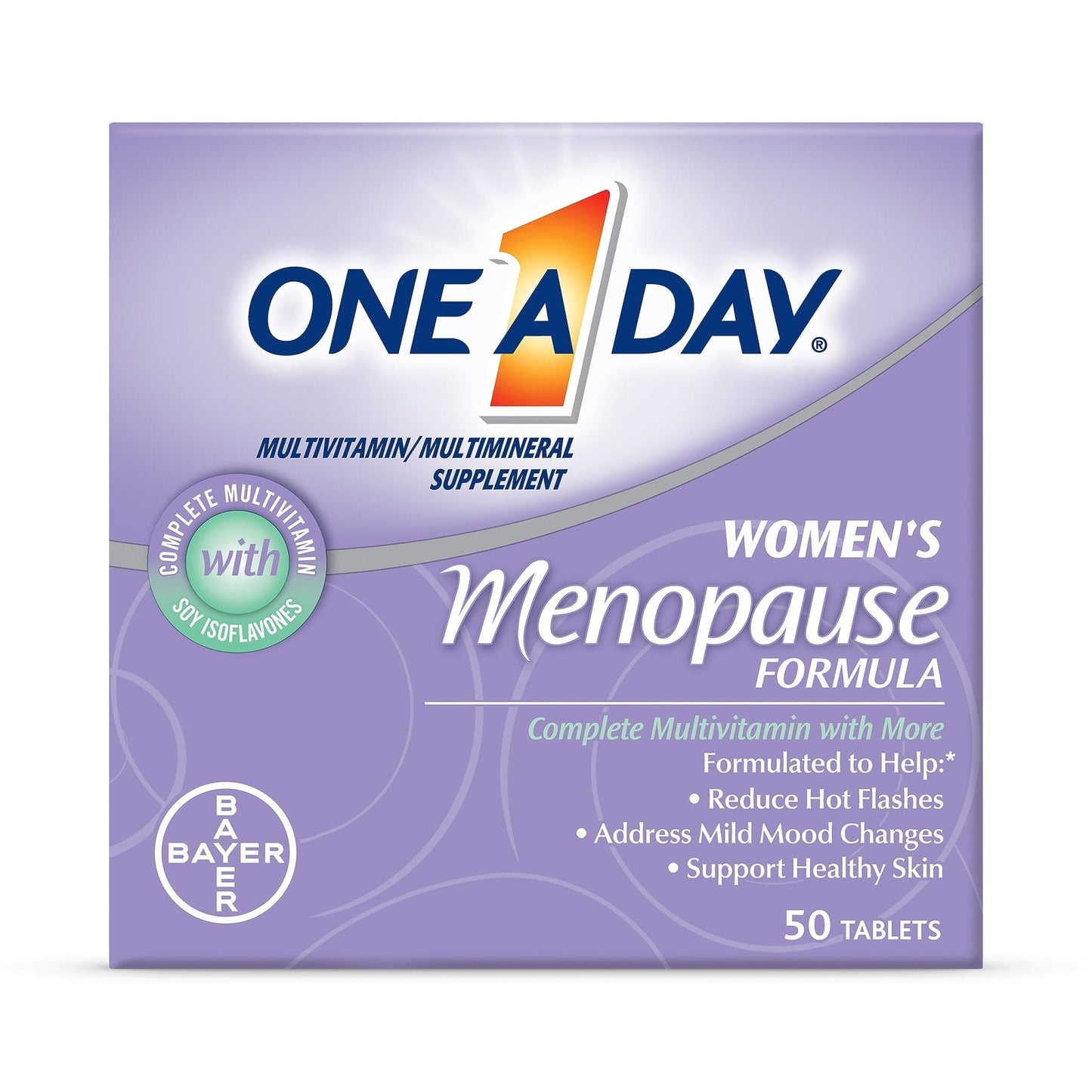 One A Day Women's Menopause Multivitamin with Vitamin A, Vitamin C, Vitamin D, Vitamin E and Zinc for Immune Health Support, Bone health, 50 Count - Maple Wellness Supplements