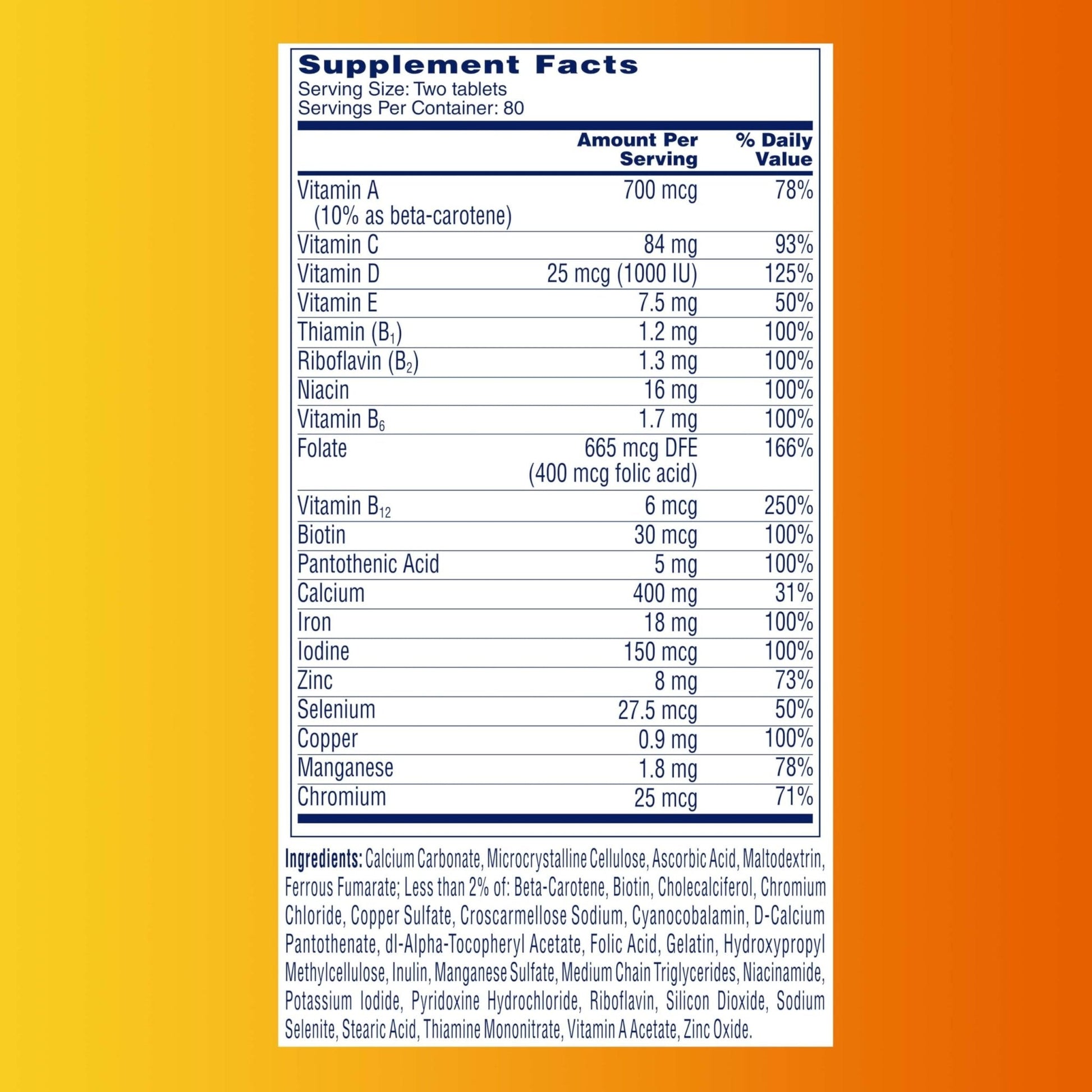 One A Day Women’s Petites Multivitamin,Supplement with Vitamin A, C, D, E and Zinc for Immune Health Support, B Vitamins, Biotin, Folate (as folic acid) & more,Tablet, 160 count - Maple Wellness Supplements