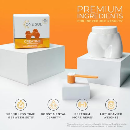One Sol Creatine for Women Booty Gain, All Natural Women's Creatine Powder - Maple Wellness Supplements