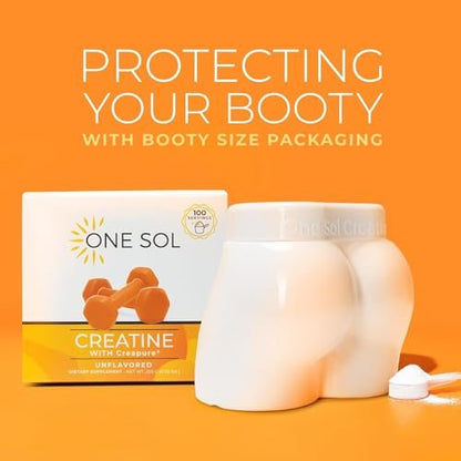 One Sol Creatine for Women Booty Gain, All Natural Women's Creatine Powder - Maple Wellness Supplements