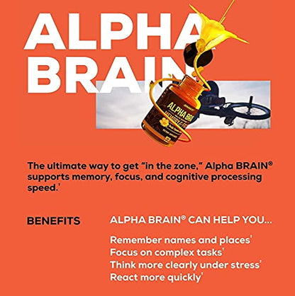 ONNIT Alpha Brain (120ct) - Over 1 Million Bottles Sold - Premium Nootropic Brain Sup - Maple Wellness Supplements
