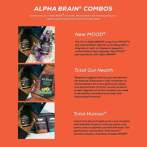 ONNIT Alpha Brain (120ct) - Over 1 Million Bottles Sold - Premium Nootropic Brain Sup - Maple Wellness Supplements