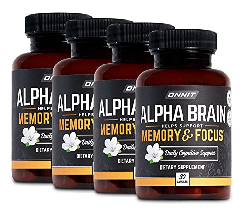 ONNIT Alpha Brain (120ct) - Over 1 Million Bottles Sold - Premium Nootropic Brain Sup - Maple Wellness Supplements