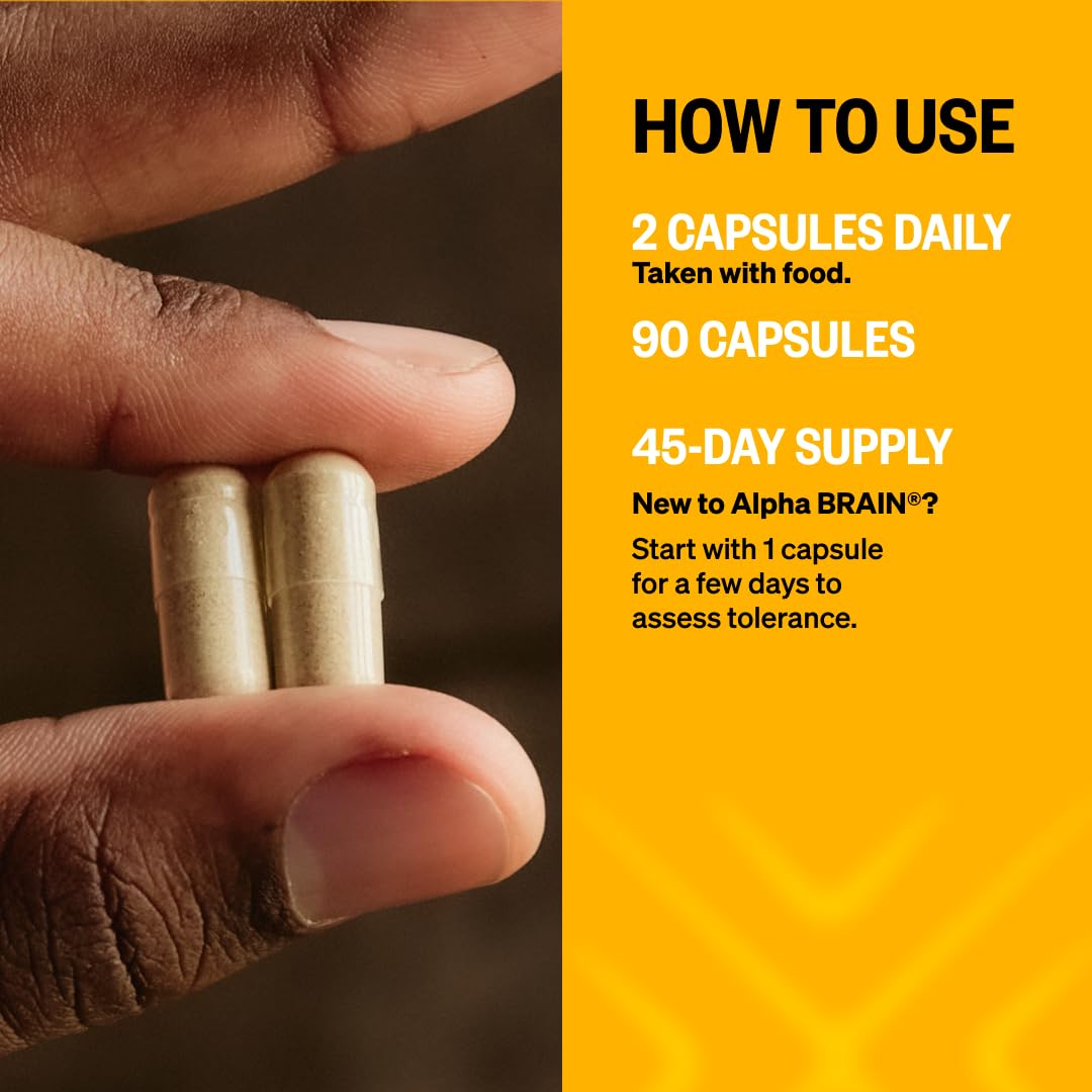 ONNIT Alpha Brain Nootropic Brain Supplement for Men and Women, IGEN Non-GMO Tested, Memory, Mental Clarity, Cognitive Support and Focus Capsules with L-Theanine and Vitamin B6 (90 Count) - Maple Wellness Supplements