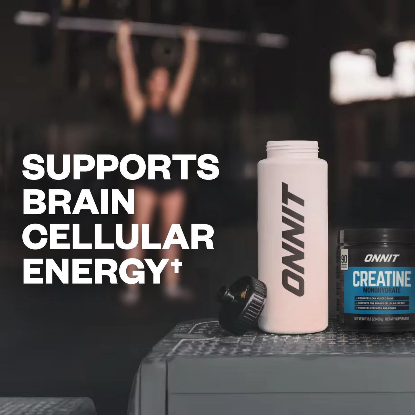 ONNIT Creatine Monohydrate Powder – Unflavored, 90-Serving Value Size – Supports Strength, Lean Muscle, and Brain Energy† – Keto Friendly, No Fillers, 90 Servings, 15.29 oz - Maple Wellness Supplements
