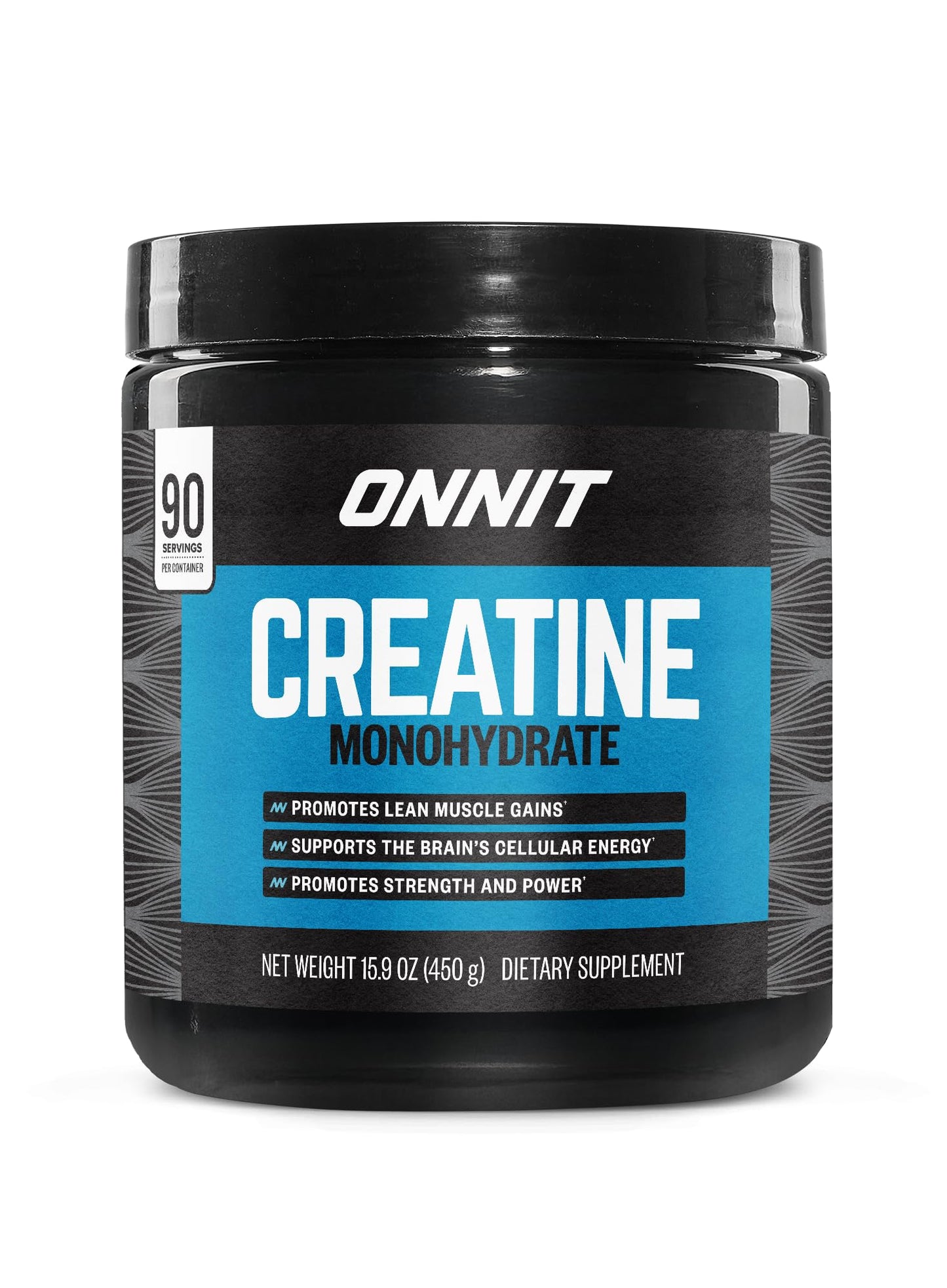 ONNIT Creatine Monohydrate Powder – Unflavored, 90-Serving Value Size – Supports Strength, Lean Muscle, and Brain Energy† – Keto Friendly, No Fillers, 90 Servings, 15.29 oz - Maple Wellness Supplements