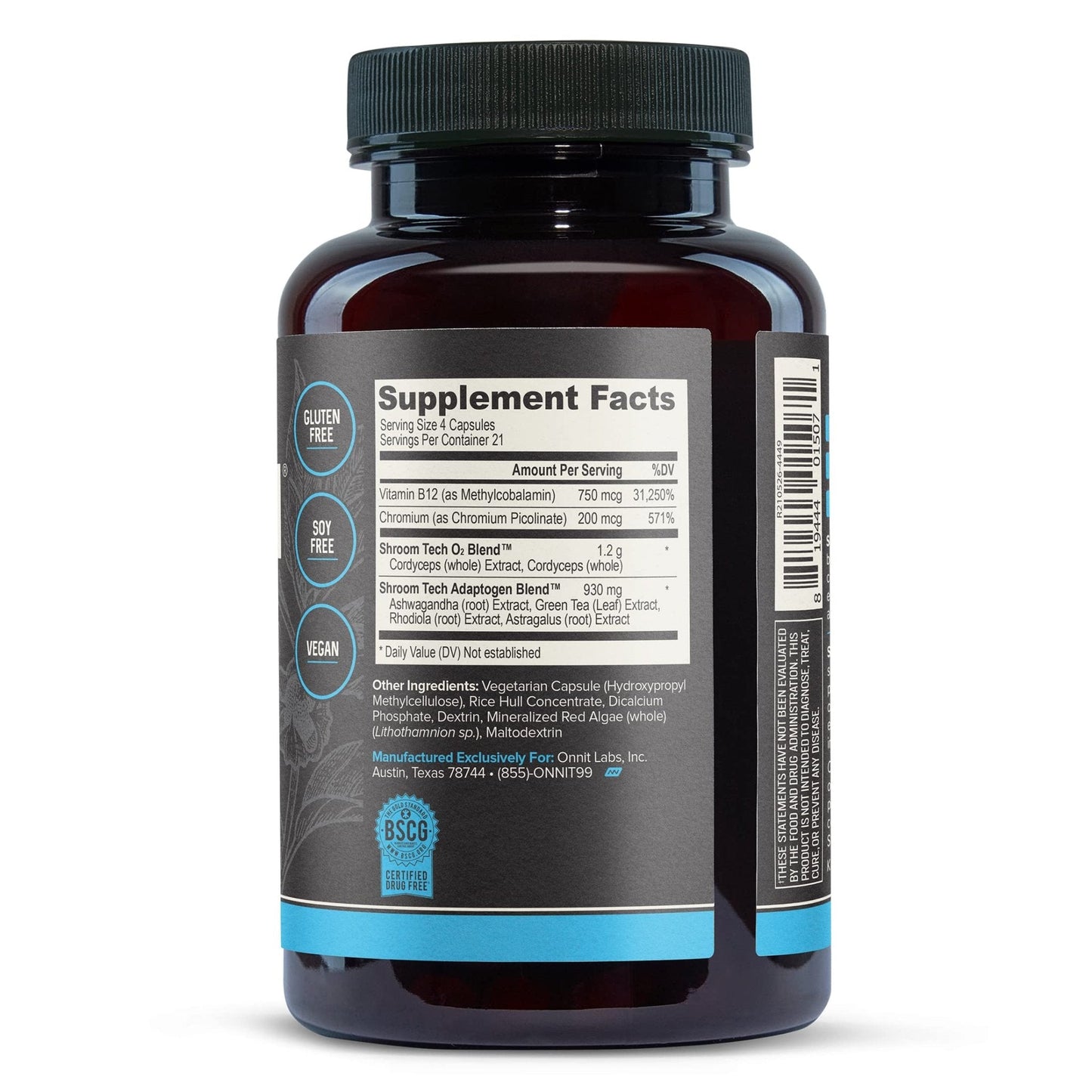 Onnit Shroom TECH Sport (84ct) | All Natural Pre-Workout Supplement with Ashwagandha - Maple Wellness Supplements