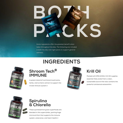 ONNIT Total Human Day and Night Vitamin Packs for Men and Women,Capsule, 30-Day - Maple Wellness Supplements