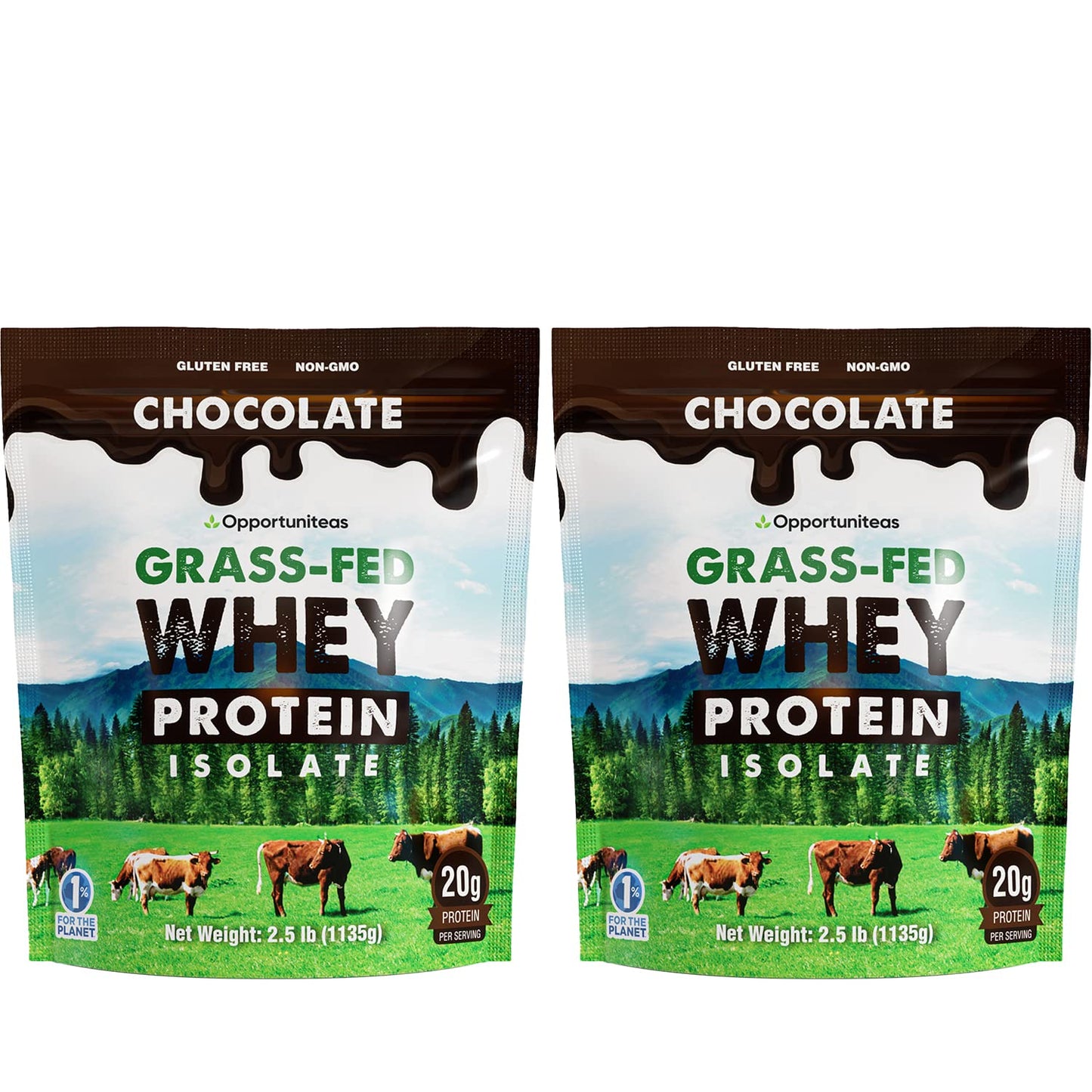 Opportuniteas Chocolate Whey Protein Powder - Grass Fed Whey Isolate + Organic Cacao - Maple Wellness Supplements