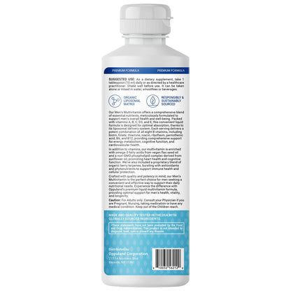 oppuland - Men's Multivitamin - Liquid Supplement - Liposomal Delivery - Daily Multi Vitamin with Biotin B Complex Omega-3 - Hair & Nail Support Vitamin - Maple Wellness Supplements