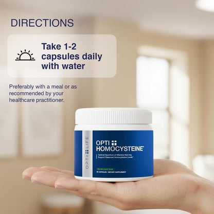 Opti + Homocysteine Capsules | Daily Brain and Heart Health Supplements* | Brain Supplement with Methylcobalamin & Methylfolate | 60 capsules/30 Servings - Maple Wellness Supplements